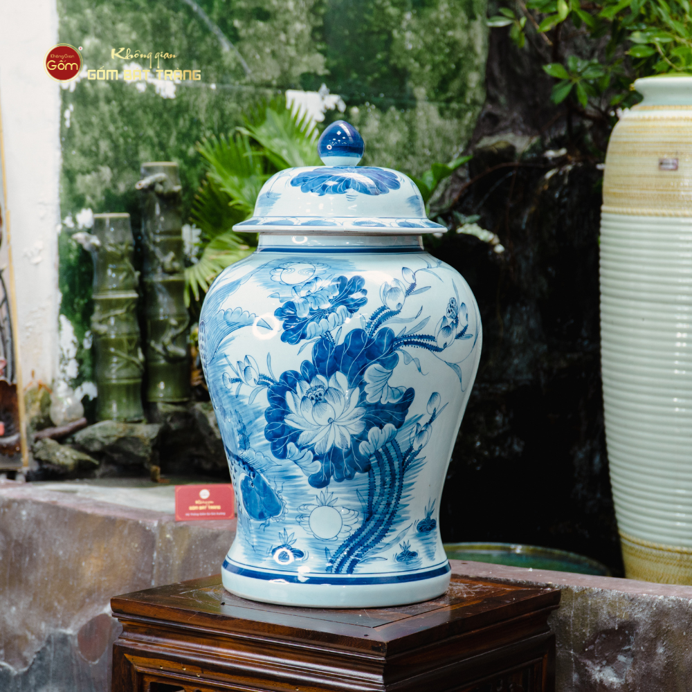 Chóe Men Lam Họa Tiết Hoa Sen