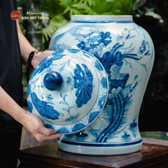 Chóe Men Lam Họa Tiết Hoa Sen