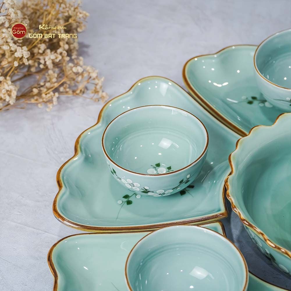 Bộ Mâm Cúng Hoa Mặt Trời Hoa Đào Trắng