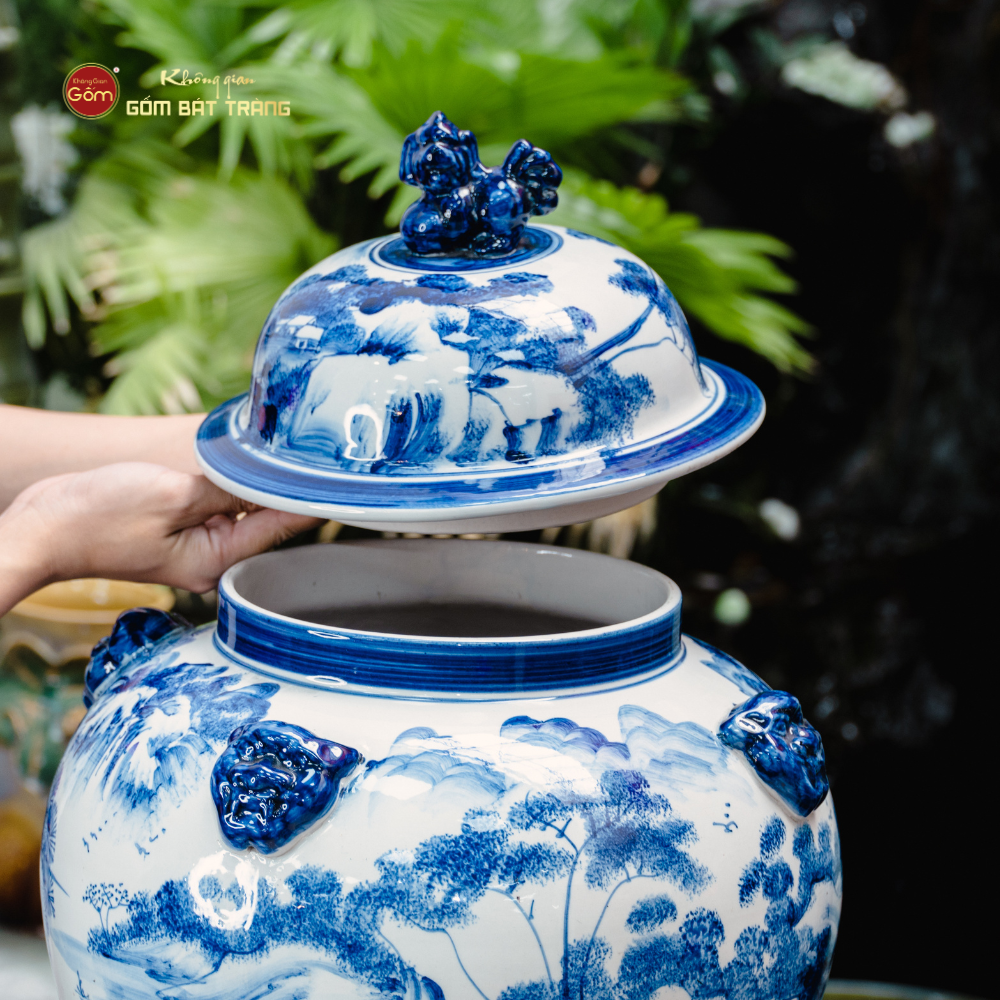 Chóe Men Lam Họa Tiết Sơn Thủy