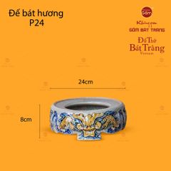 Bát Hương Thờ Men Rạn Họa Tiết Song Long Chầu Nguyệt