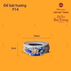 Bát Hương Thờ Men Rạn Họa Tiết Hoa Sen