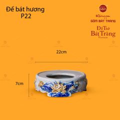 Đế Bát Hương Thờ Men Rạn Họa Tiết Hoa Sen