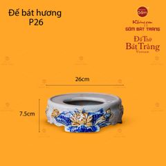 Bát Hương Thờ Men Rạn Họa Tiết Hoa Sen