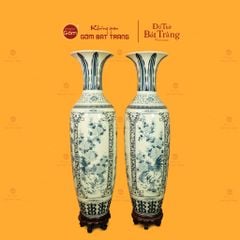 Lộc Bình 1M6 Men Rạn Hanh Vàng Tứ Cảnh Vẽ Kỹ