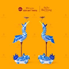 Hạc Thờ Men Lam (Chiếc)