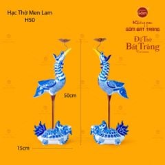 Hạc Thờ Men Lam (Chiếc)