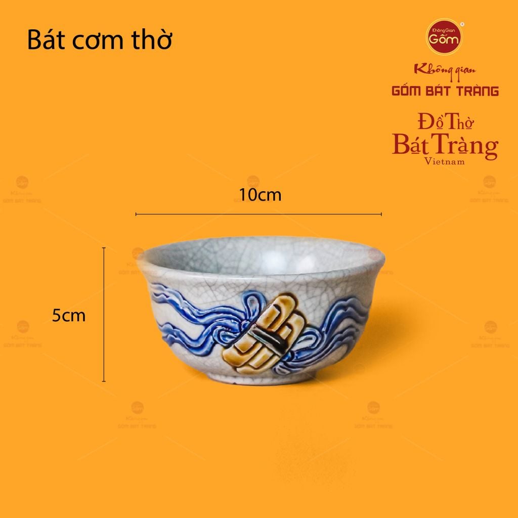 Bát Cơm Thờ Men Rạn