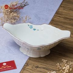 Bát Đựng Gà Cúng Hoa Đào Xanh