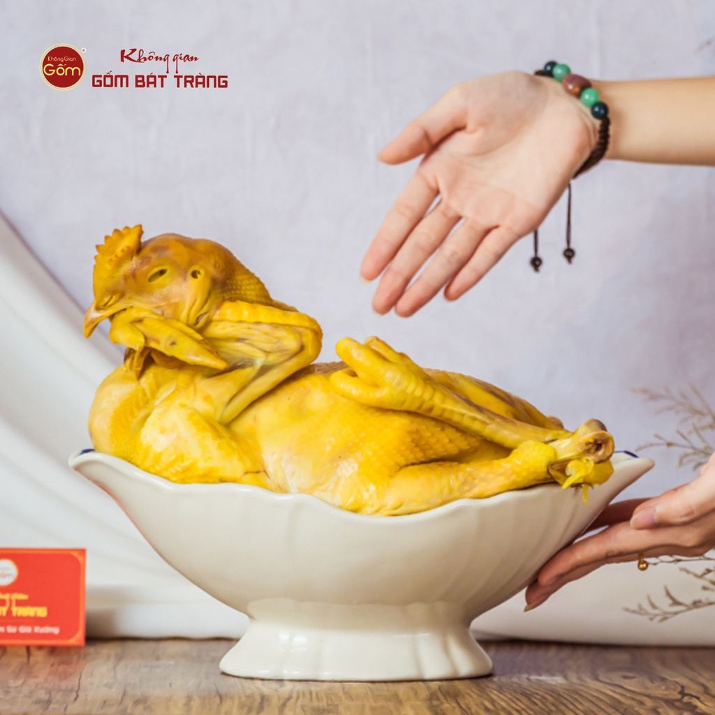 Bát Đựng Gà Cúng Hoa Quả Đào