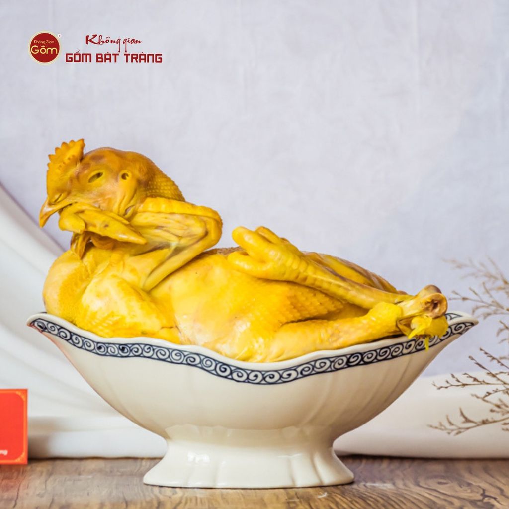 Bát Đựng Gà Cúng Hoa Dây