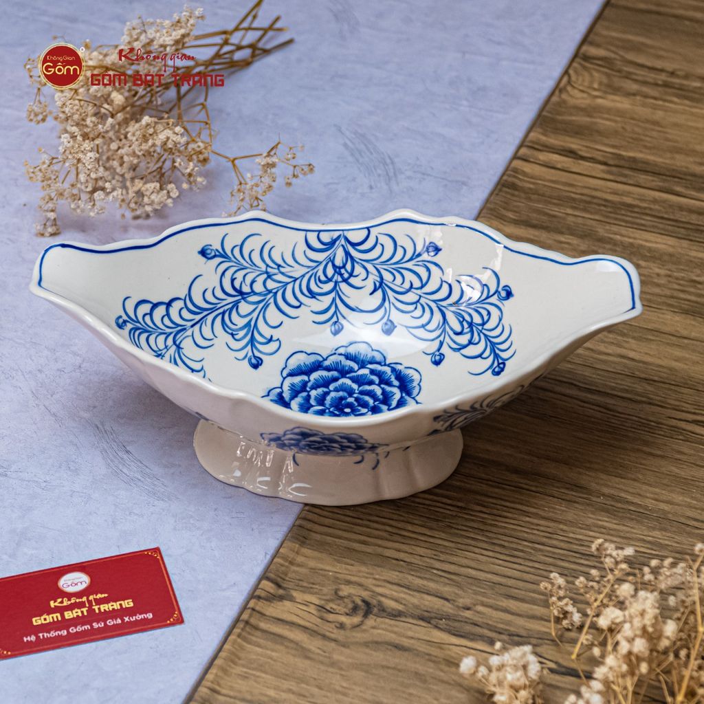 Bát Đựng Gà Cúng Hoa Mẫu Đơn