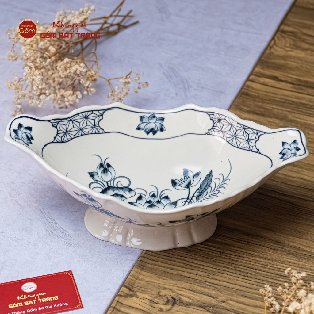 Bát Đựng Gà Cúng Hoa Sen Tràm