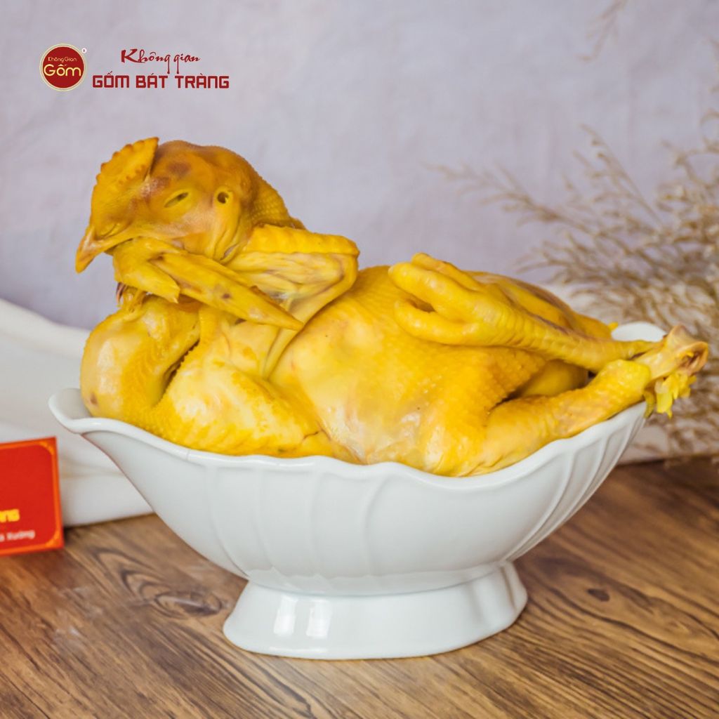 Bát Đựng Gà Cúng Men Trắng Trơn