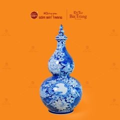 Bình Hồ Lô Hoa Ngư Tụ Khánh Lam Ngọc Bình An 1