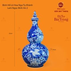 Bình Hồ Lô Hoa Ngư Tụ Khánh Lam Ngọc Bình An 2