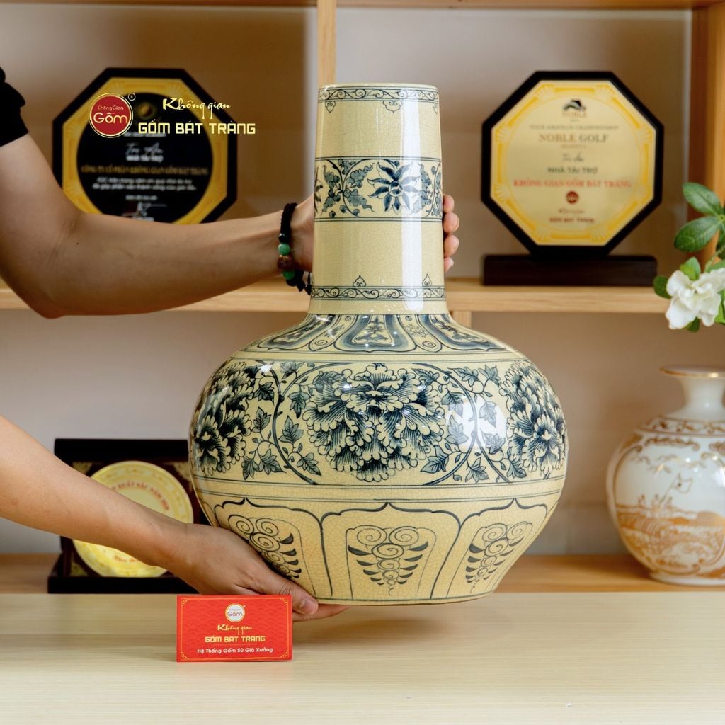 Bình Hoa Lam Âm Dương Cha