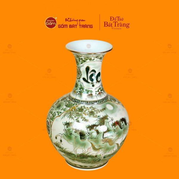 Tỏi Bình Huỳnh Bảo Vẽ Vàng Tài Lộc Thuận Buồm Xuôi Gió Mã Đáo Thành Công