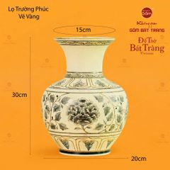 Bình Trường Phúc Vẽ Vàng Hoa Phù Dung