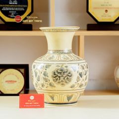 Bình Trường Phúc Vẽ Vàng Hoa Phù Dung