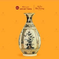 Bình Tứ Cảnh Vẽ Vàng Âm Dương Mẹ