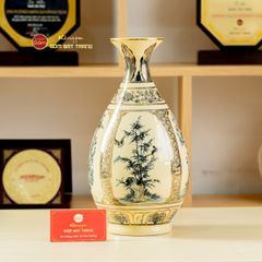 Bình Tứ Cảnh Vẽ Vàng Âm Dương Mẹ