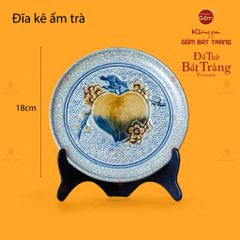 Bộ Ấm Chén Thờ Men Rạn Họa Tiết Hoa Đào