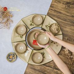 Bộ Mâm Cúng Hoa Mặt Trời Hoa Đào Chuồn