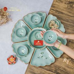 Bộ Mâm Cúng Hoa Mặt Trời Hoa Đào Trắng