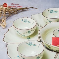 Bộ Mâm Cúng Hoa Mặt Trời Hoa Đào Xanh