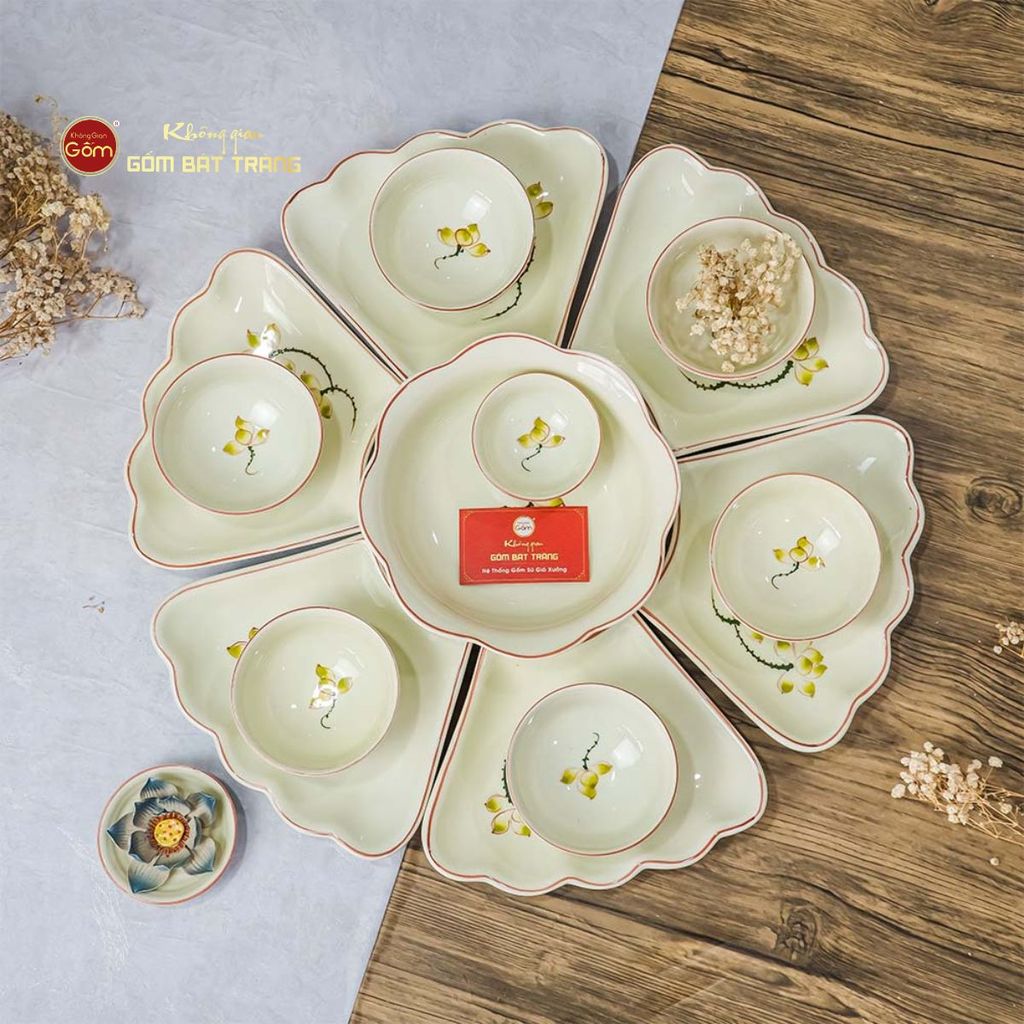 Bộ Mâm Cúng Hoa Mặt Trời Hoa Sen Vàng