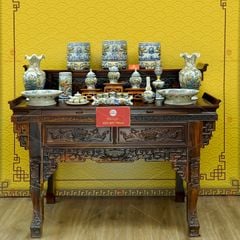 Bộ Đồ Thờ Gia Tiên (Cơ Bản 15 Món) Men Rạn