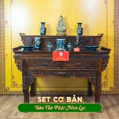 Bộ Đồ Thờ Phật (Cơ Bản 10 Món) Men Lục