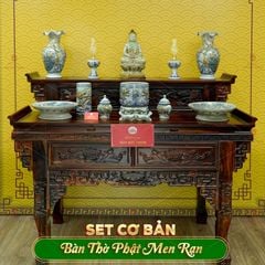 Bộ Đồ Thờ Phật (Cơ Bản 11 Món) Men Rạn