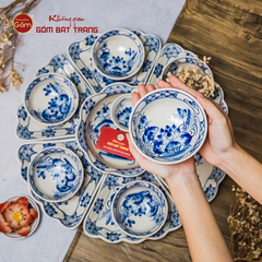 Bộ Mâm Cúng Hoa Mặt Trời Hoa Sen Xanh