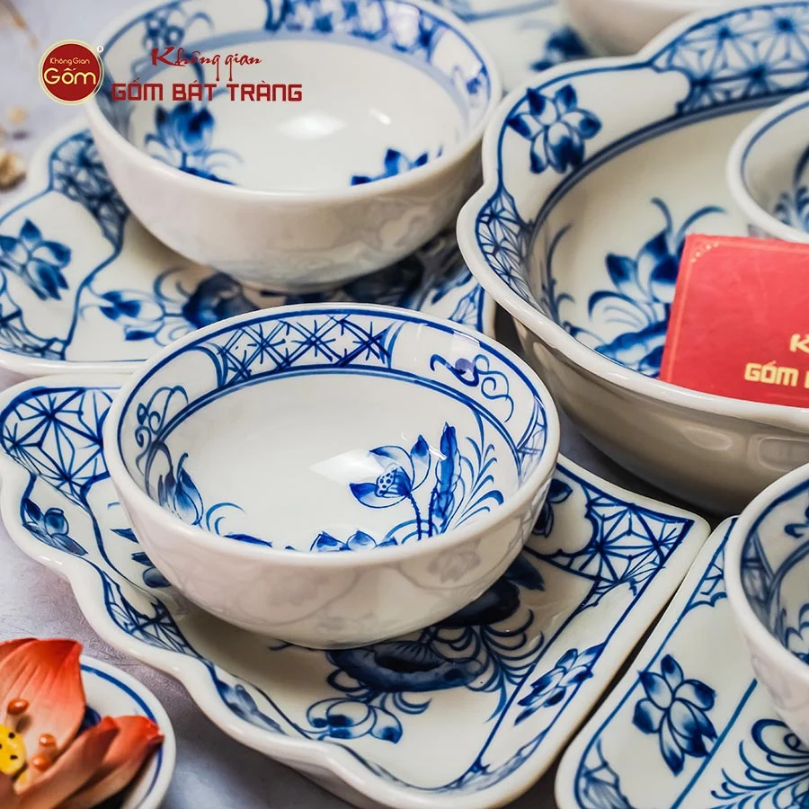 Bộ Mâm Cúng Hoa Mặt Trời Hoa Sen Xanh