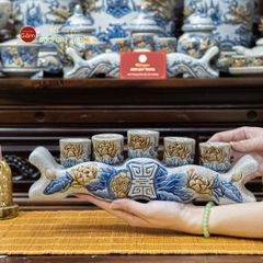 Bộ Kỷ Ngai 5 Chén Thờ Men Rạn