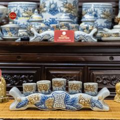 Bộ Kỷ Ngai 5 Chén Thờ Men Rạn