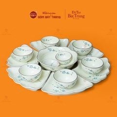 Bộ Mâm Cúng Hoa Mặt Trời Hoa Đào Xanh