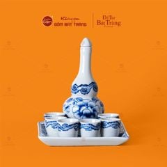 Bộ Nậm Rượu Hai Bầu Hoa Phù Dung
