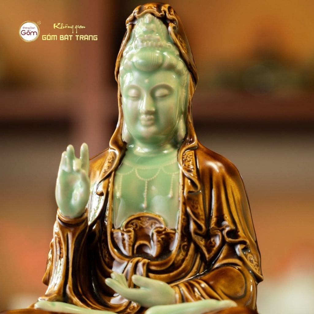 Bộ Tượng Sa Bà Tam Thánh Ngồi Có Đế