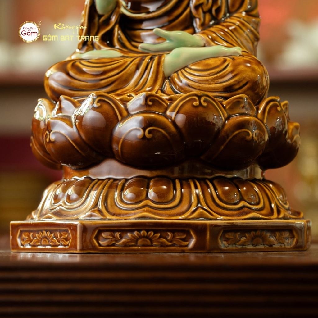 Bộ Tượng Sa Bà Tam Thánh Ngồi Có Đế