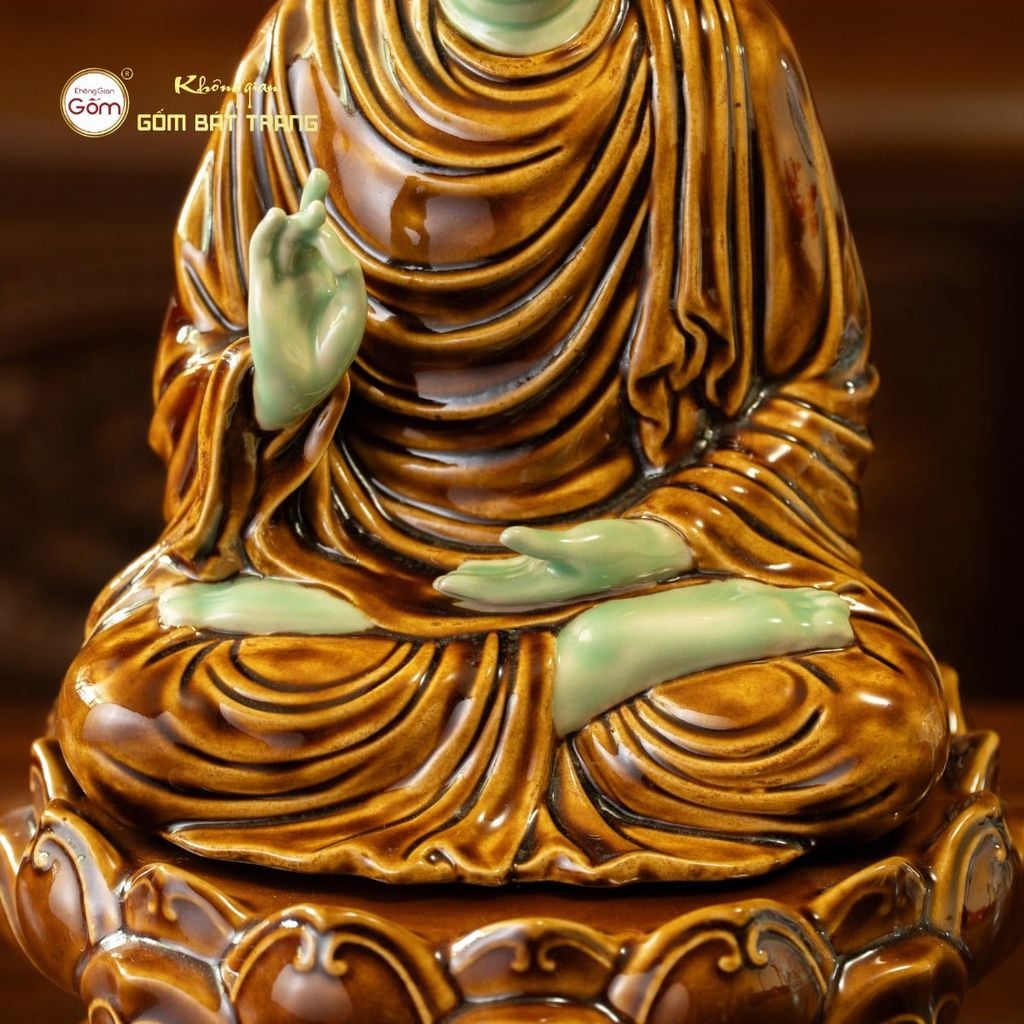 Bộ Tượng Sa Bà Tam Thánh Ngồi Có Đế