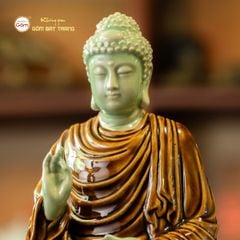 Bộ Tượng Sa Bà Tam Thánh Ngồi Có Đế