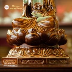 Bộ Tượng Sa Bà Tam Thánh Ngồi Có Đế