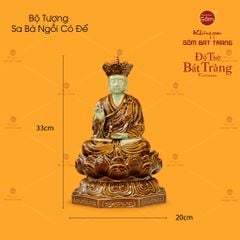 Bộ Tượng Sa Bà Tam Thánh Ngồi Có Đế
