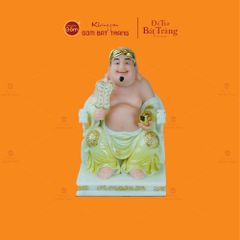 Bộ Tượng Thần Tài Thổ Địa Ghế Rồng Màu Vàng Phú Quý