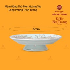 Mâm Bồng Men Ngọc Hoàng Tộc Long Phụng Trình Tường Vẽ Vàng