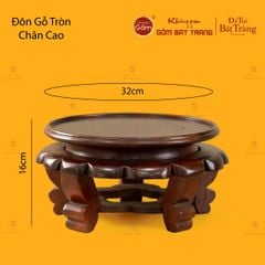 Cặp Đôn Gỗ Có Chân (Đôn Gỗ Kê Lộc Bình)