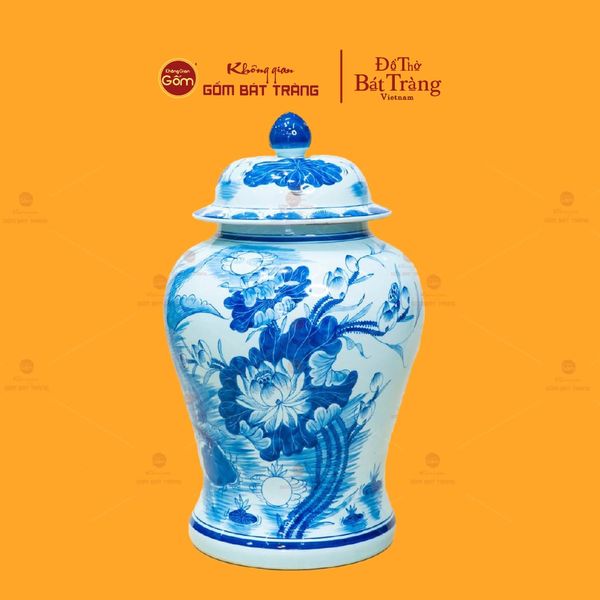 Chóe Men Lam Họa Tiết Hoa Sen